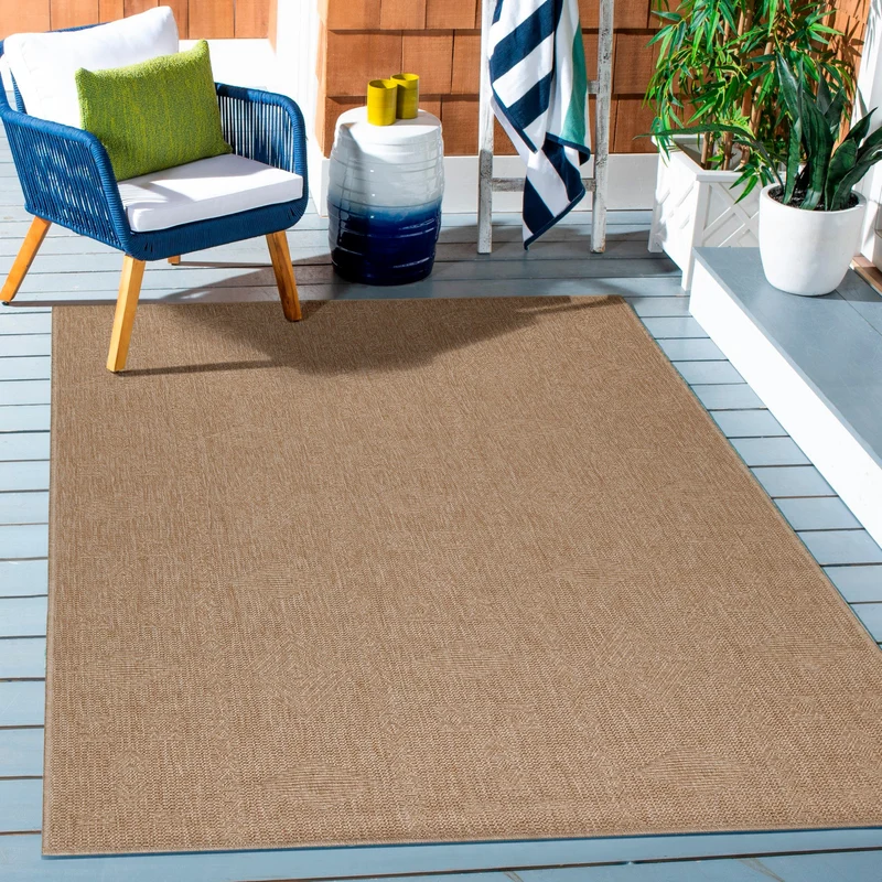 DHAKA - Tapis intérieur/extérieur aspect jute uni beige - DHA8711BEI