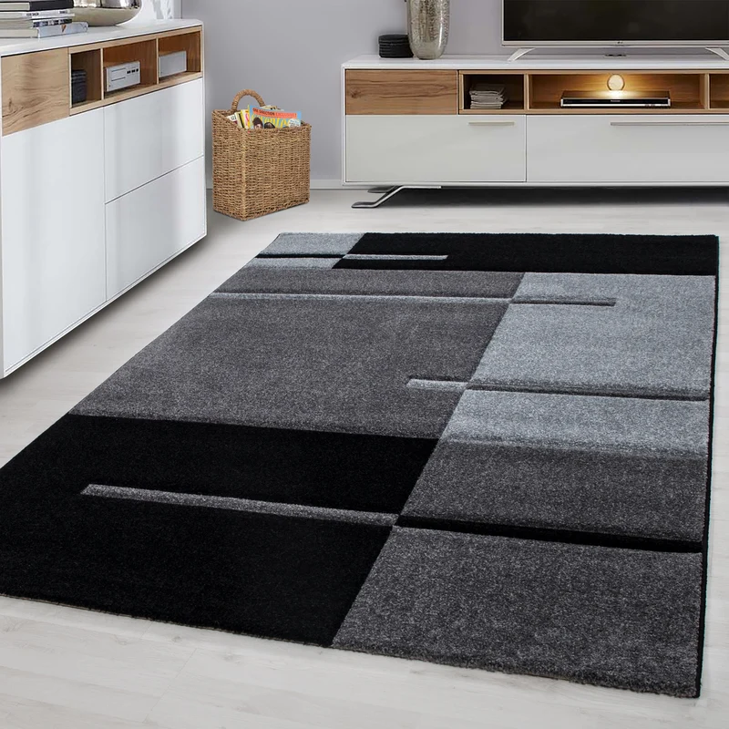 HAWAII - Tapis de salon à motif géométrique gris - HAW11310GRI
