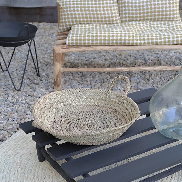 Grand panier ARITZAN rond avec anses en fibres naturelles – Ø 60 cm
