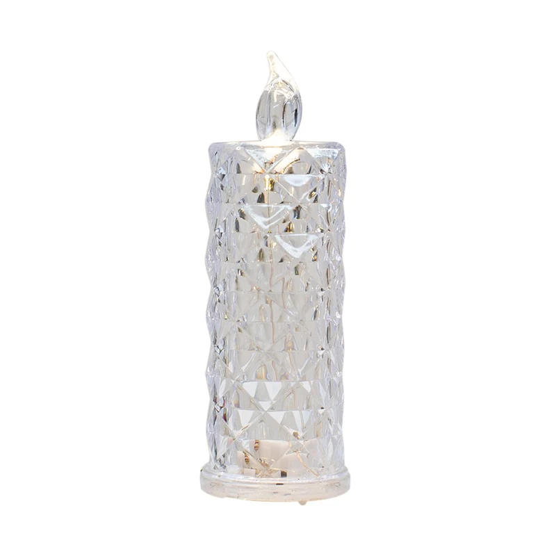 Déco Lot de 3 bougies LED facette D5,3cm H15,5cm 016244