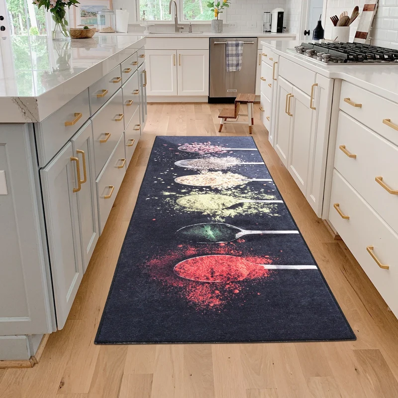 Tapis de Cuisine Antidérapant Design Épices