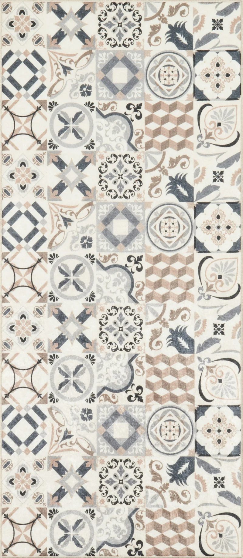 AZULEJO - Tapis de cuisine marron - AZU755MAR
