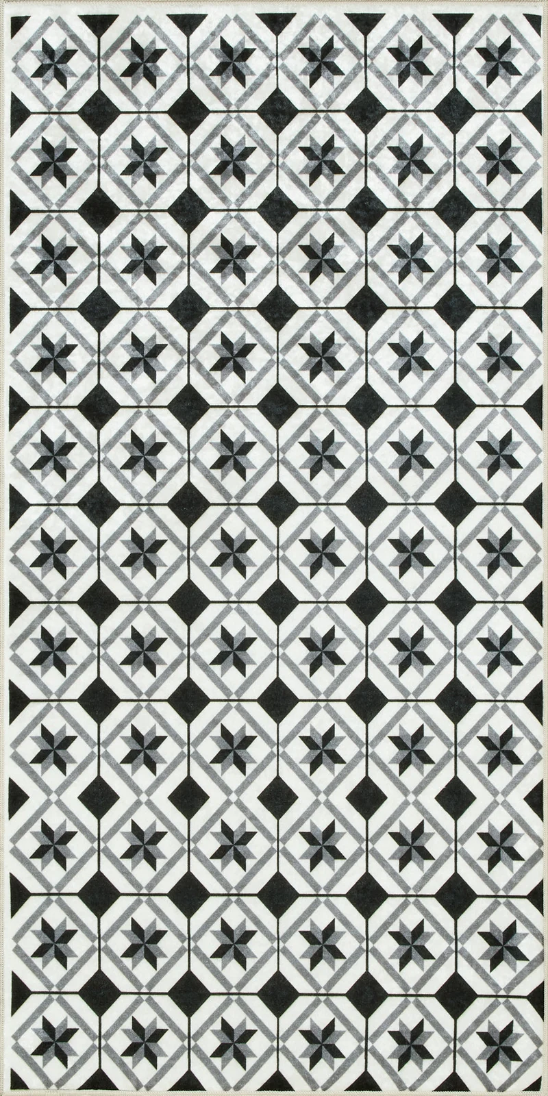 AZULEJO - Tapis de cuisine noir - AZU754NOI
