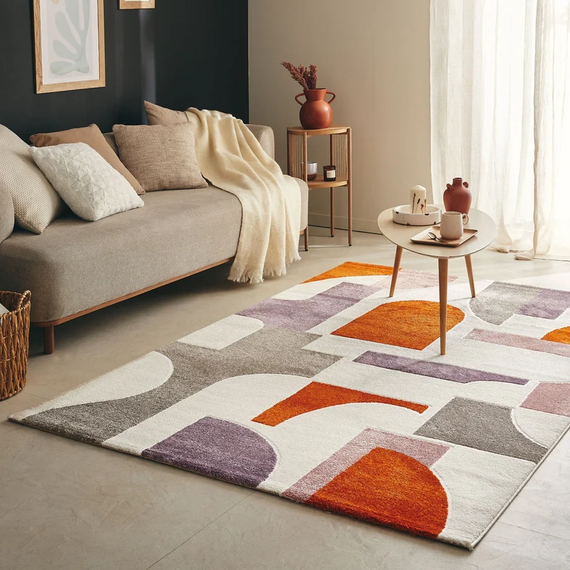 MEMPHIS - Tapis géométrique multicolore - MEM564MUL