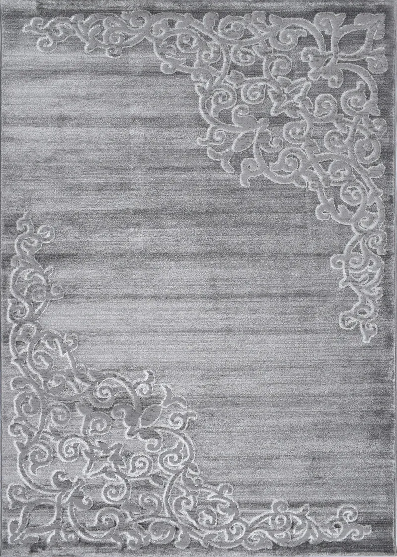 Tuana - Tapis poils courts gris - TUA1515GRI