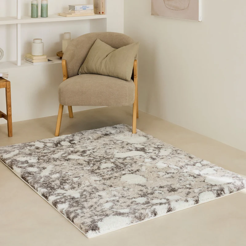 ALENA - Tapis à poils longs beige - ALE670BEI