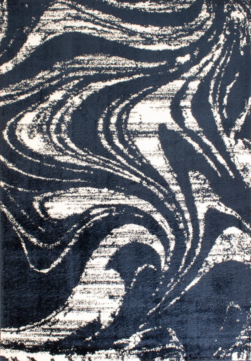 OSLO - Tapis moderne design bleu - OSL677BLE