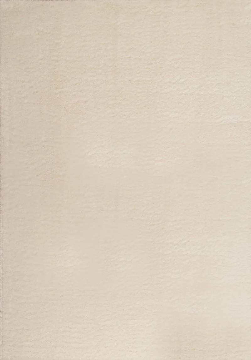 COSY - Tapis uni moderne à poils longs blanc – COS902BLA