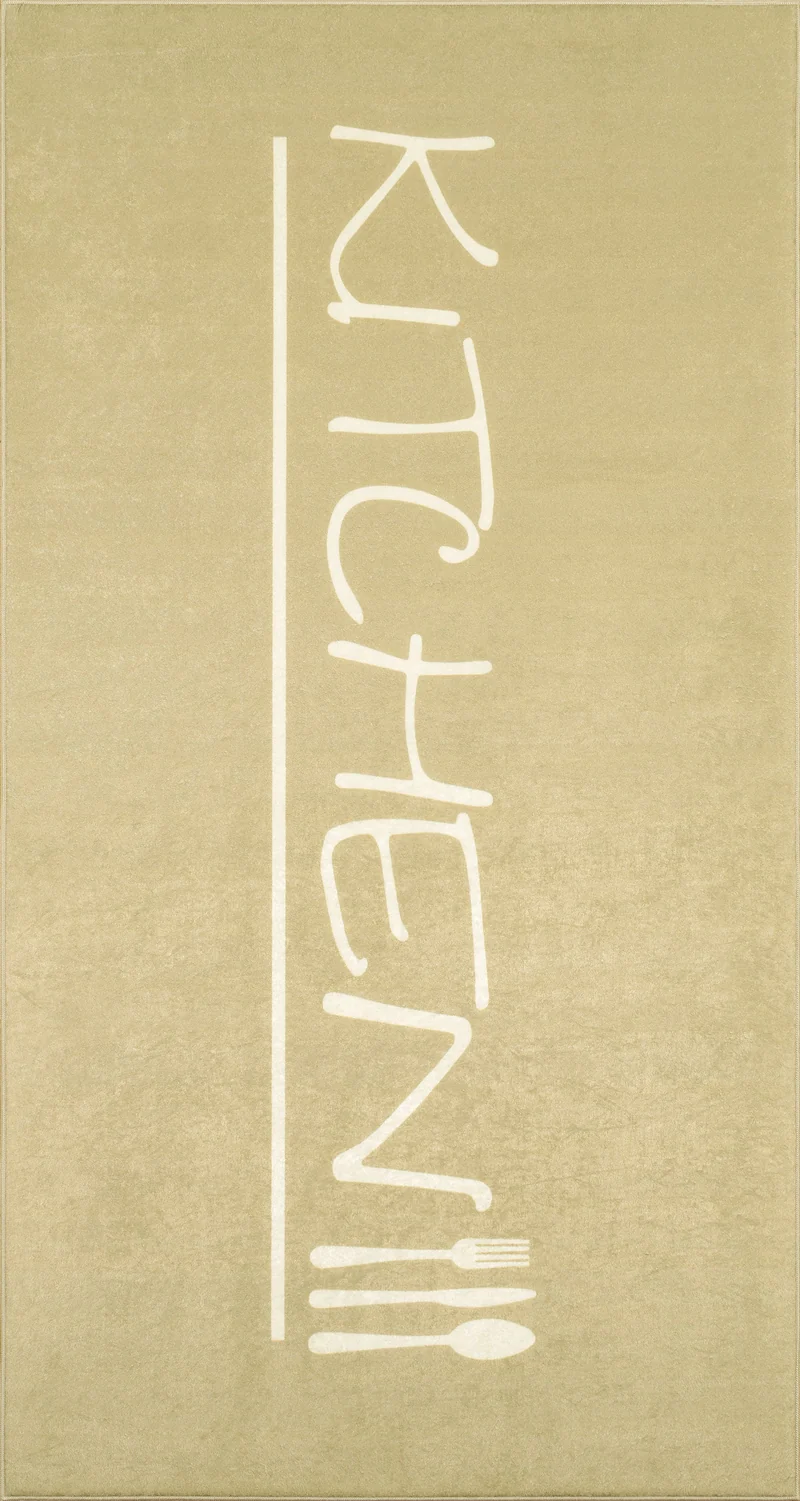 STAMPA - Tapis lavable en machine beige pour cuisine - STA8170BEI