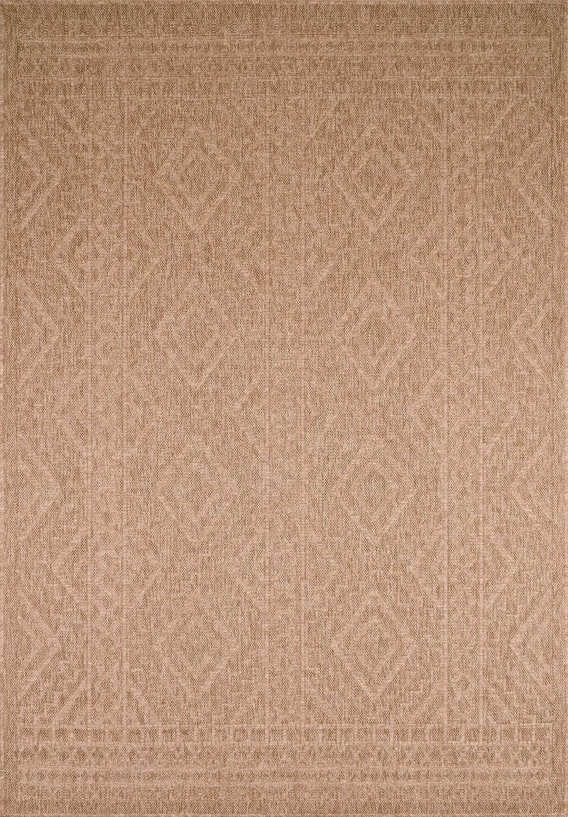 NATURE - Tapis aspect jute naturel beige à motifs losanges - NAT8729BEI