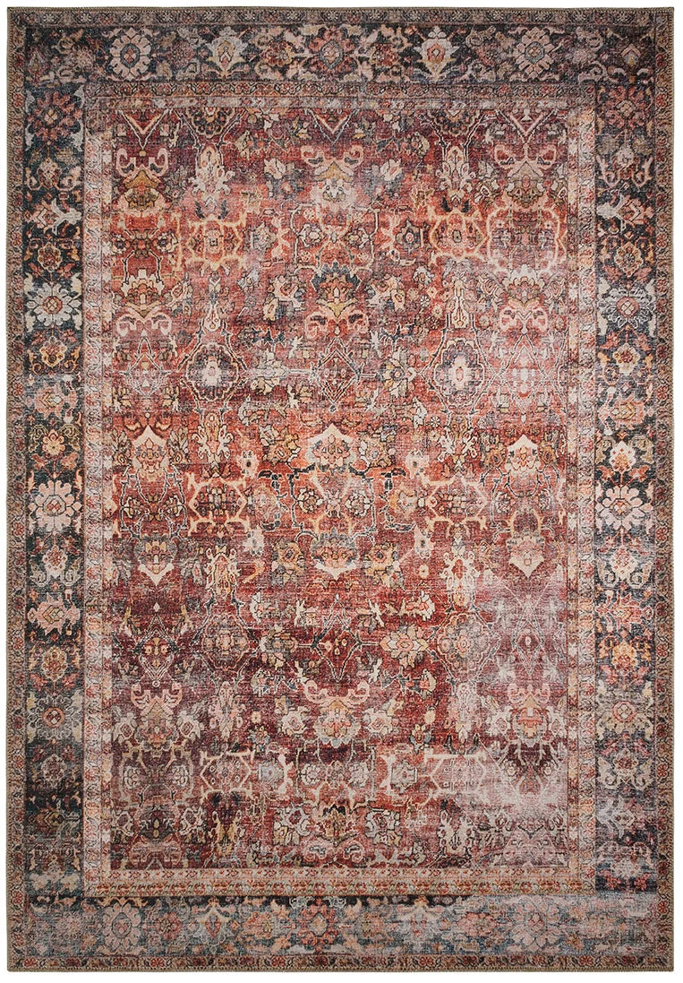 RADOM - Tapis de salon style vintage persan rouge - RAD99RED