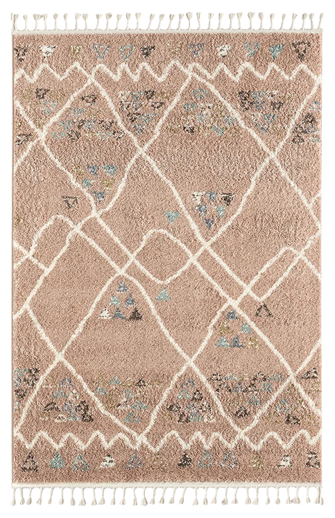 DELYA - Tapis ethnique rose - DEL3110ROS