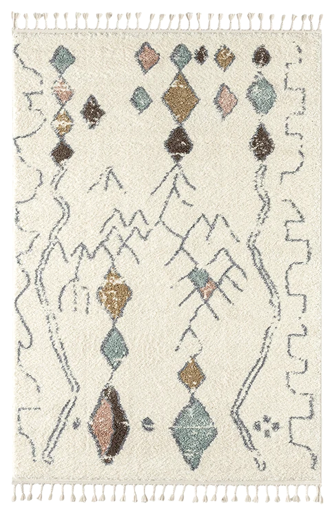 DELYA - Tapis salon berbère crème - DEL3063CRE