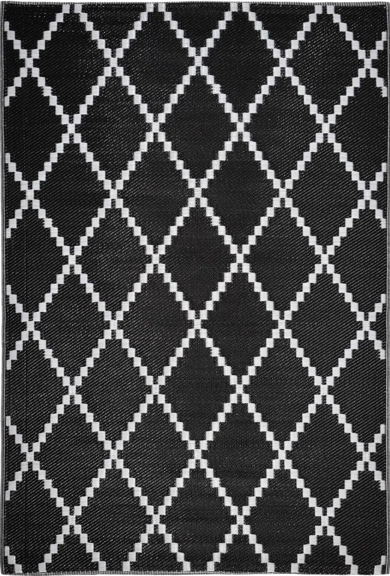 SCOOBI - Tapis extérieur noir et blanc - SCO340GRI