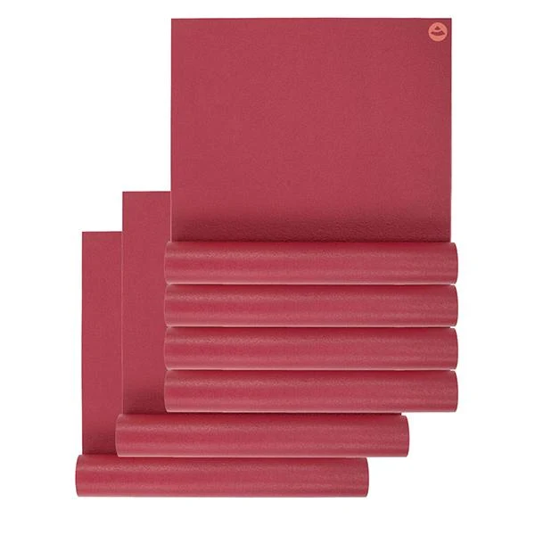 Pack 6 Tapis de yoga découverte Ecologique Rouge - 4,5mm
