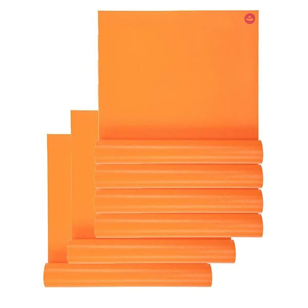 Pack 6 Tapis de yoga découverte Ecologique Orange - 4,5mm