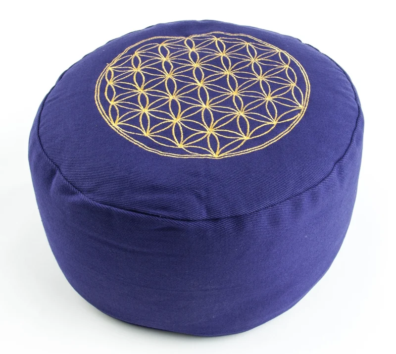 Coussin de méditation rond « Fleur de Vie » avec poignée, 15 cm de diamètre *3 couleurs* (Copie)
