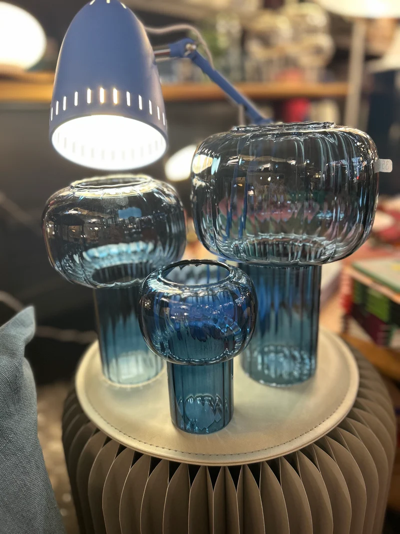 Vase Twist bleu Bensimon