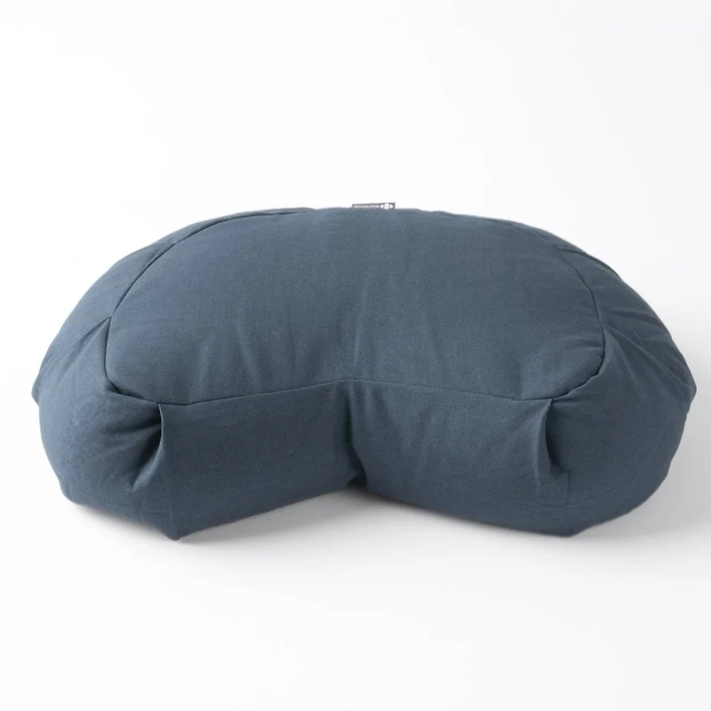 Coussin méditation demie-lune en coton 100% naturel Ink - Halfmoon