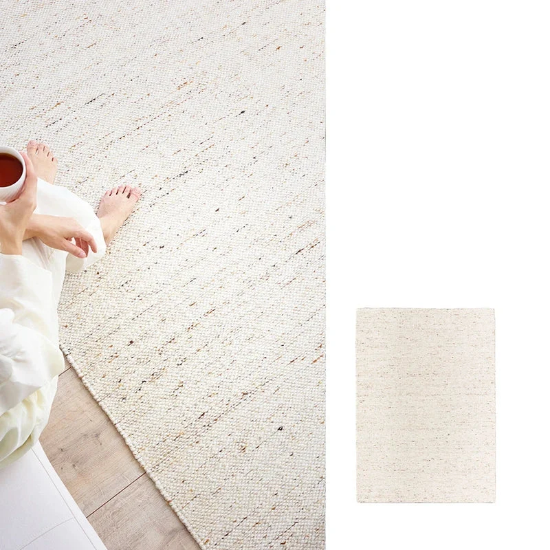Tapis Blanc en Laine
