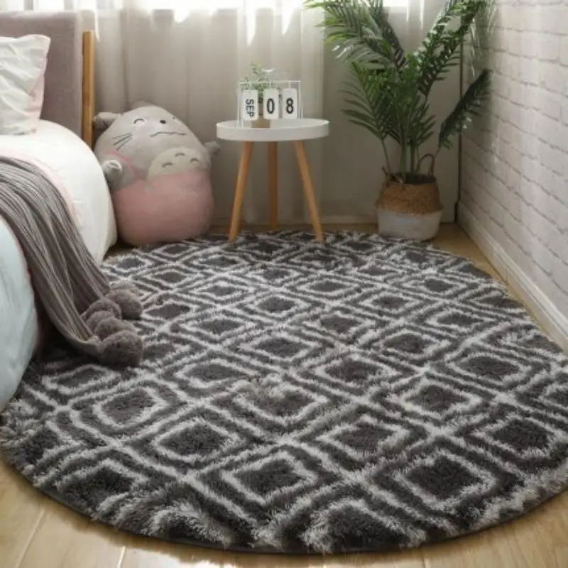 Tapis Gris Long Poil