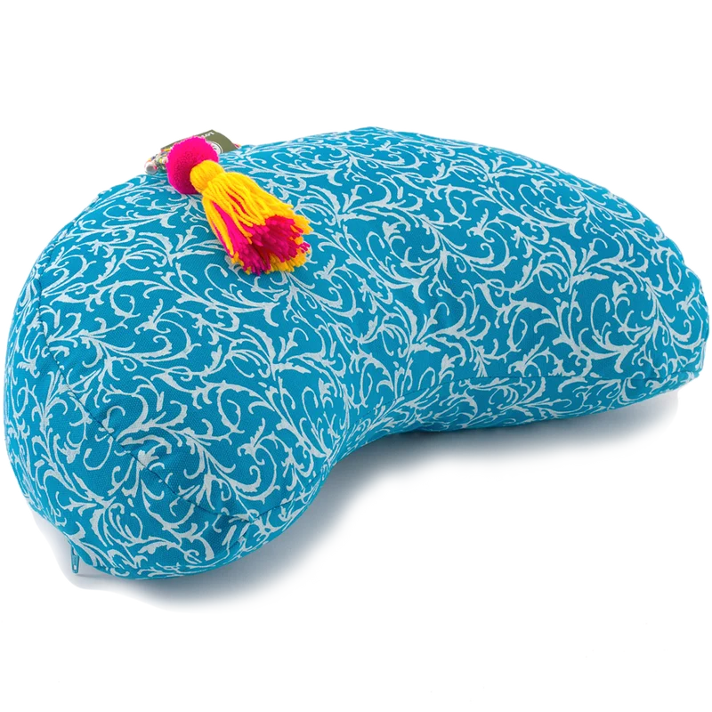 Coussin de méditation forme Demi-Lune à motif ethnique *2 coloris*