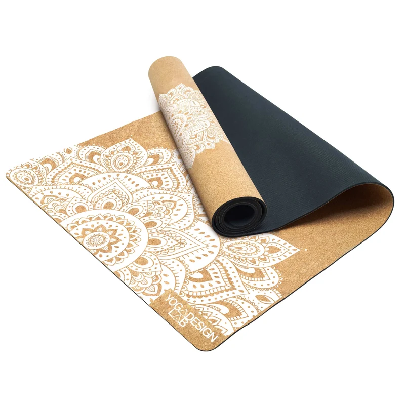 Tapis de yoga de voyage en liège Mandala 1,5 mm Yoga Design Lab