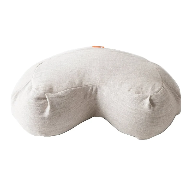 Coussin méditation demi-lune en 100% lin naturel Linen Natural - Halfmoon