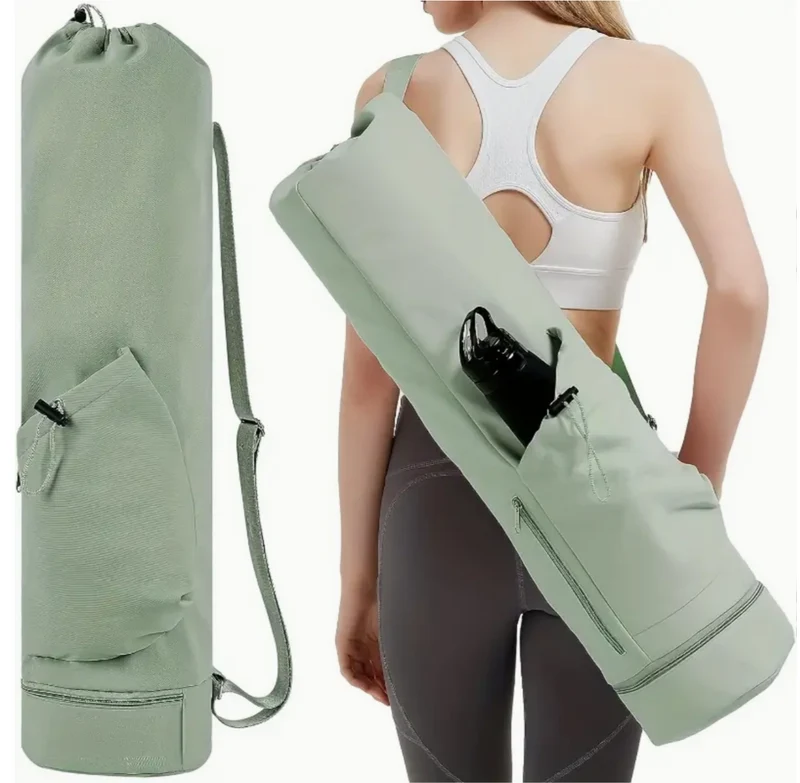 Sac de tapis de yoga vert résistant à l'eau