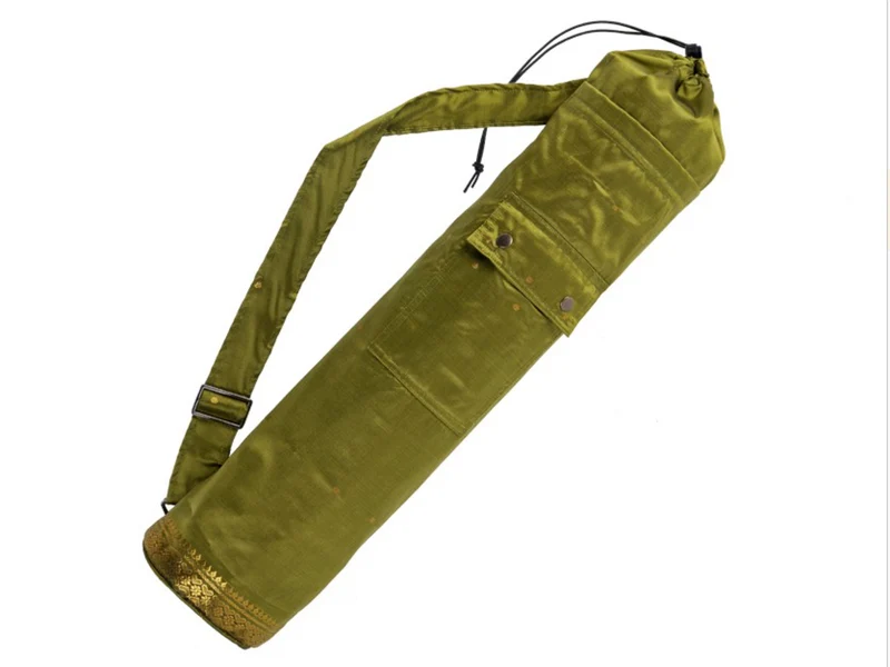Sac pour tapis de yoga style Sari (Vert)