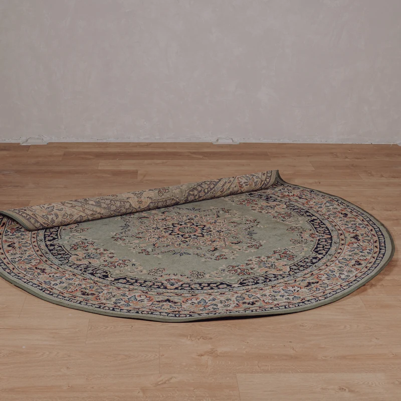 Tapis rond persan vert