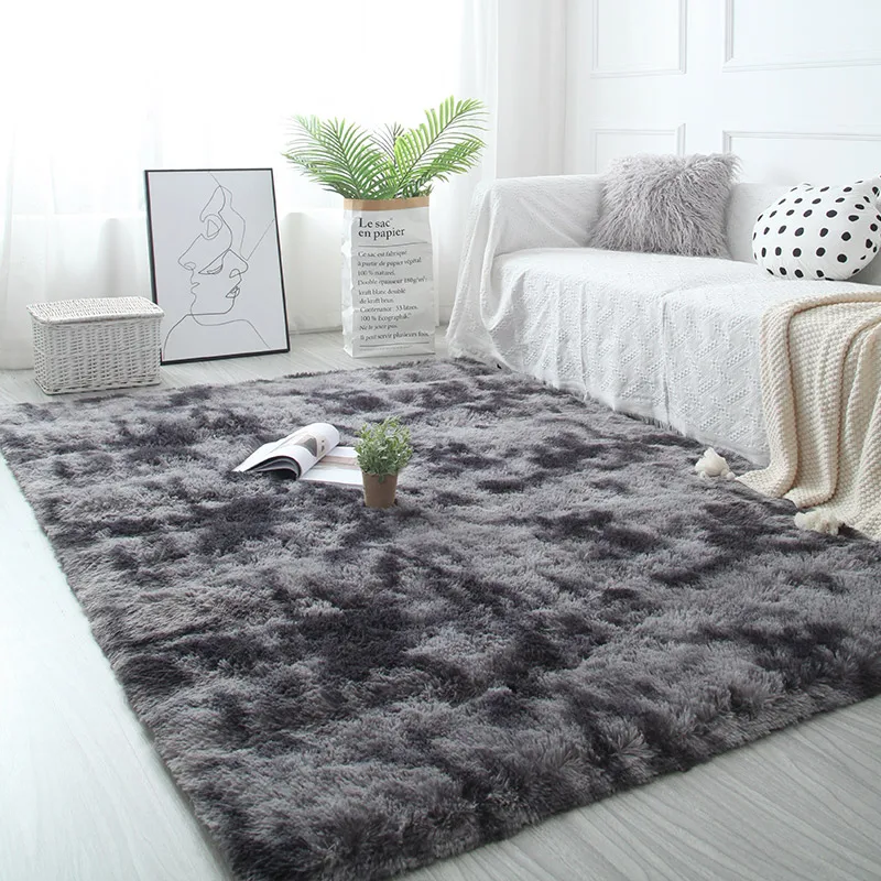Tapis Fluffy Gris Foncé
