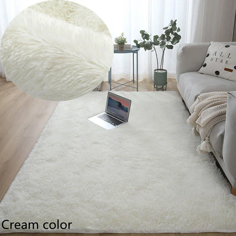 Tapis Shaggy Blanc