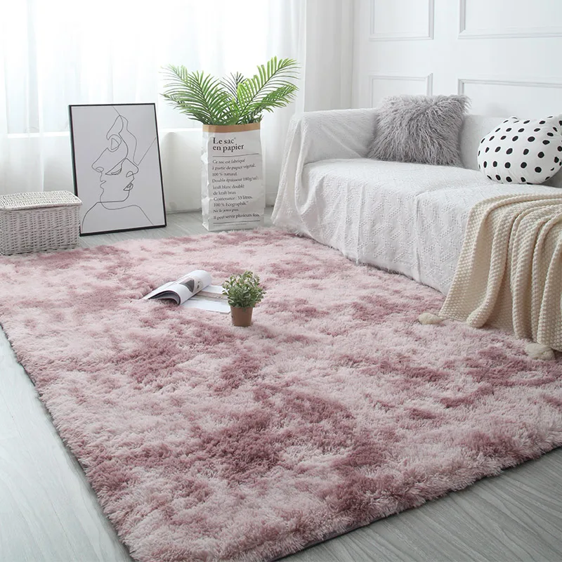 Tapis Chambre Fluffy Rose