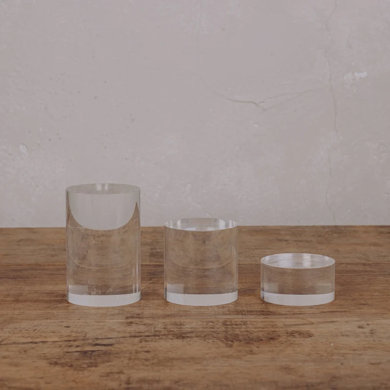 Bloc plexiglas rond