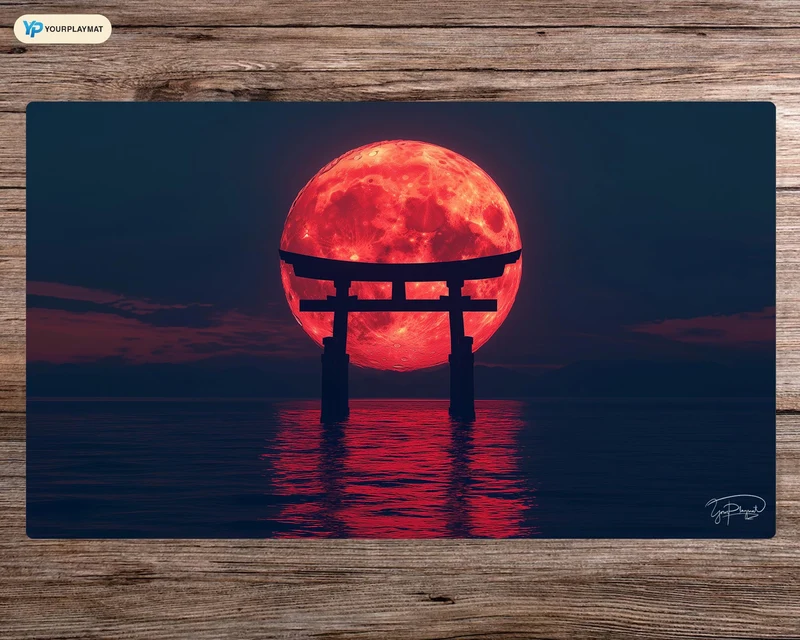 Crimson Horizon Yu-Gi-Oh! Playmat - Board Game Mat for TCG - Premium Desk Mat for Card Game Players and Gaming