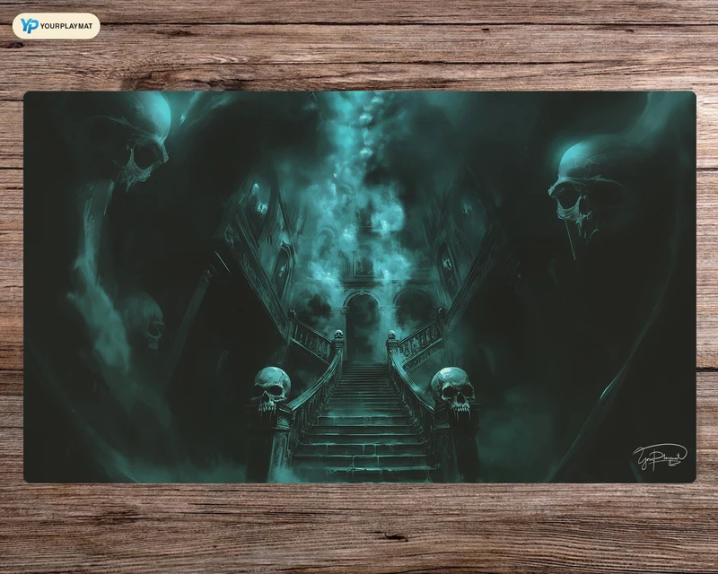 Gloomshroud Manor | Inspired by DuskMourn, MTG Playmat, Flesh and Blood, FaB, MTG, TCG Halloween - 24" x 14" inches