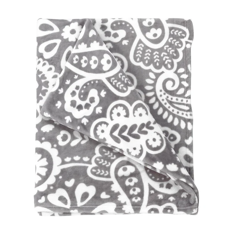 Parker Paisley Plush Blanket - Personalized
