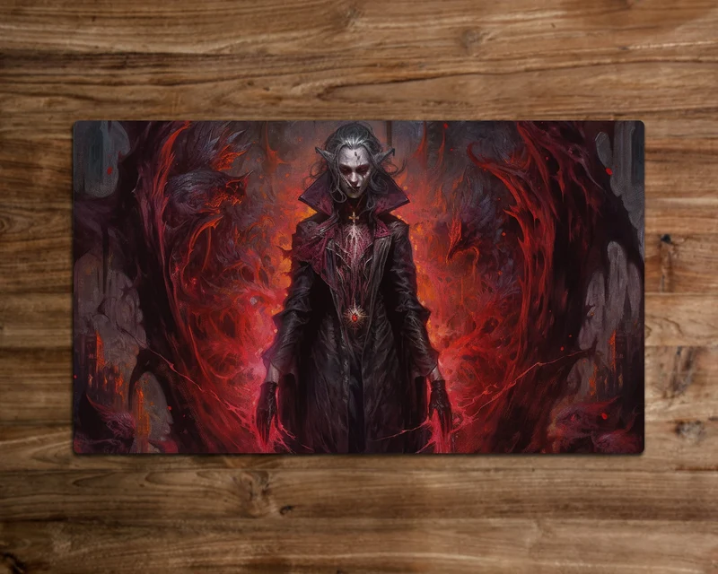Twilight Blood Vampire - MTG Spielmatte - 24 x 14 inches - MTG Geschenke - MTG Zubehör - Magie Tischmatte - Stitched Playmat
