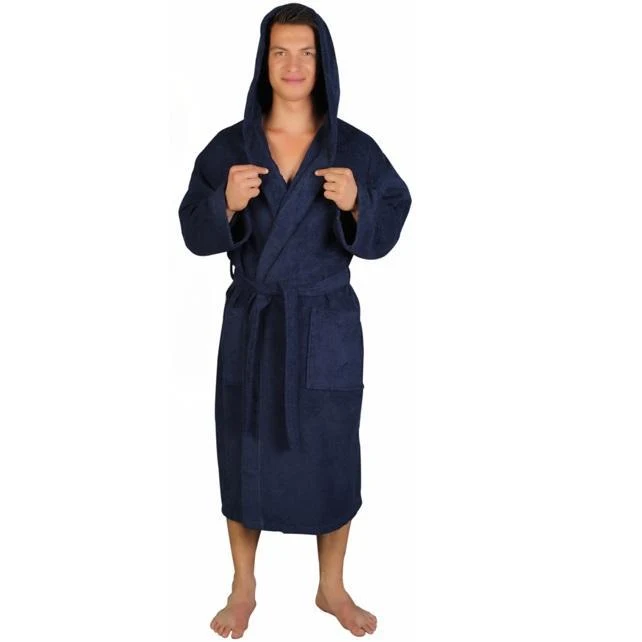 Men's Classic Hooded Terrycloth Bathrobe