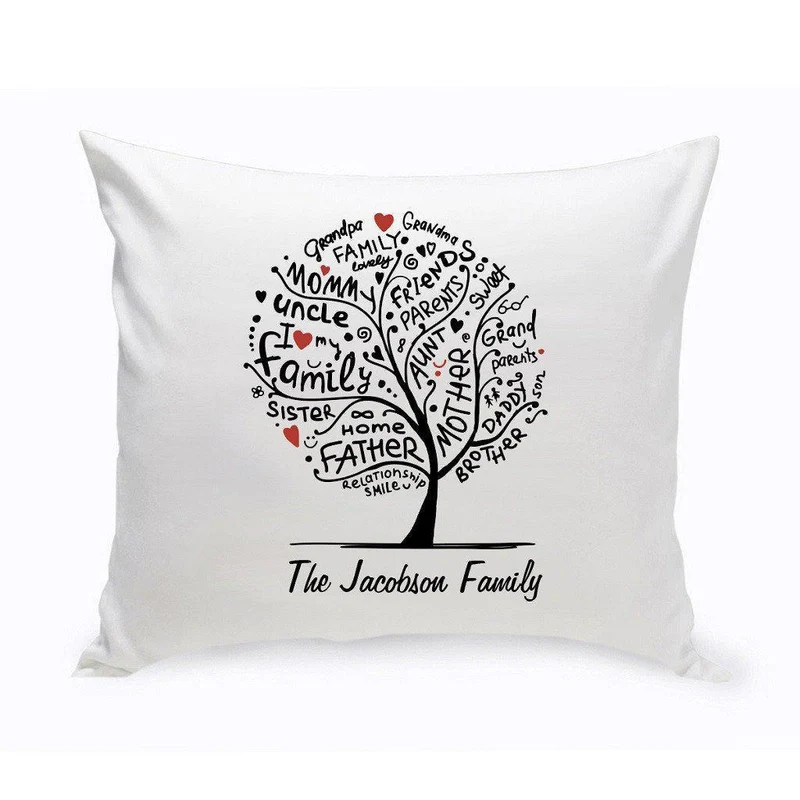 Family Roots Personalized Throw Pillow