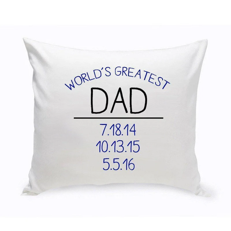 World's Greatest Dad Personalized Throw Pillow