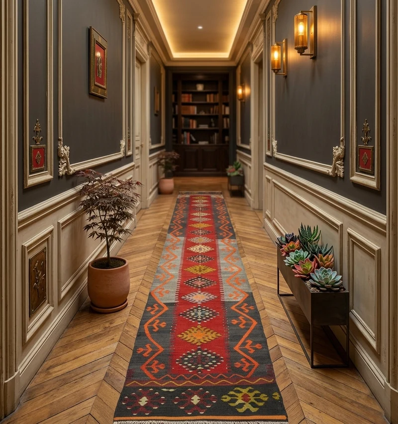 Kilim ancien Kirsehir – 420 × 62 cm