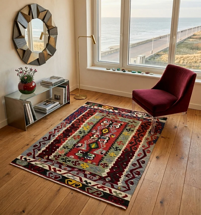 Kilim ancien Pamukkale – 135 × 115 cm