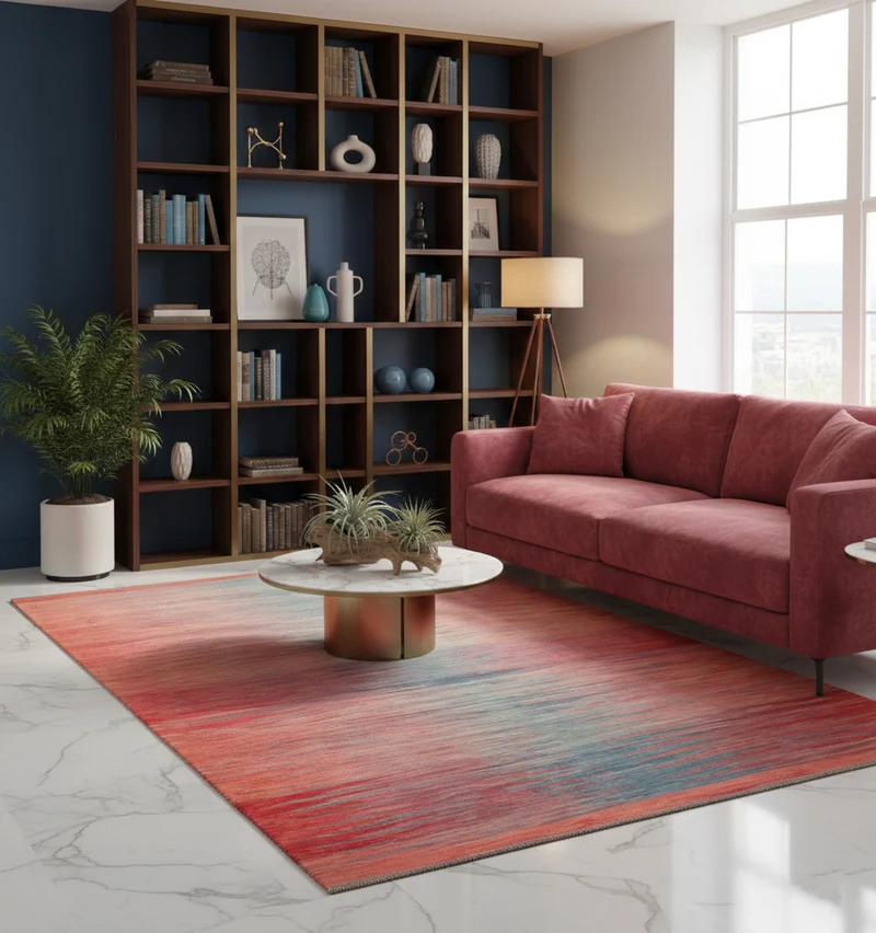 Kilim contemporain Art Déco – 298 × 197 cm