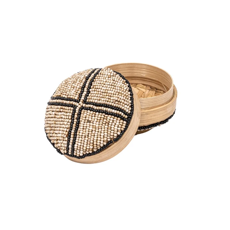 Suri Jewelry Beaded Basket | Beige