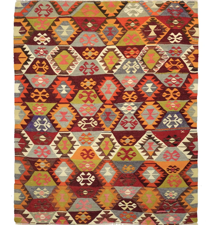 Kilim ancien Tavas – 245 × 196 cm