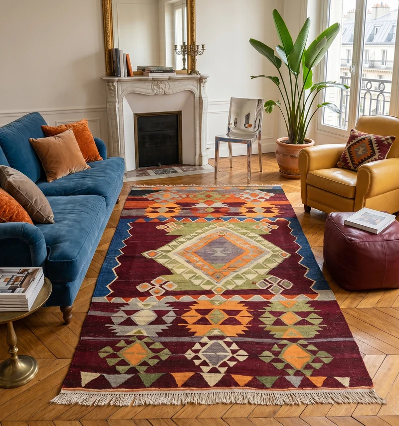 Kilim ancien Koprubasi – 250 × 154 cm