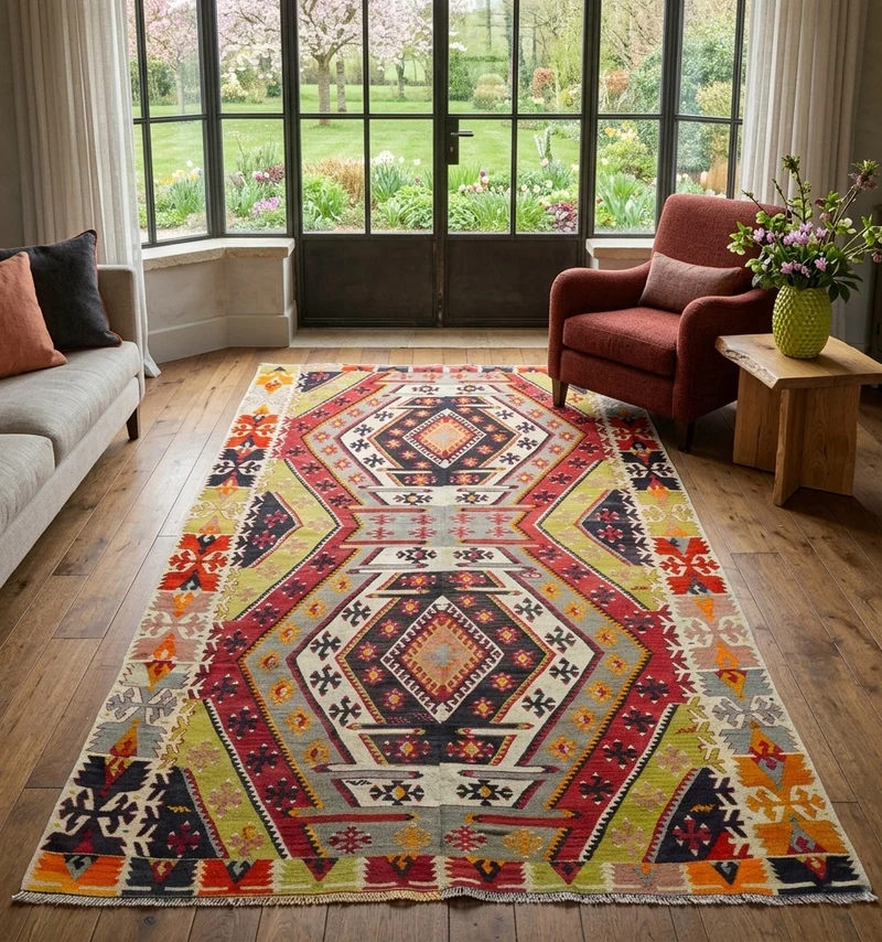 Kilim ancien Avsar – 255 × 146 cm
