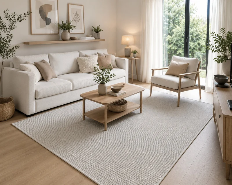 Tapis Tissé Effet Naturel